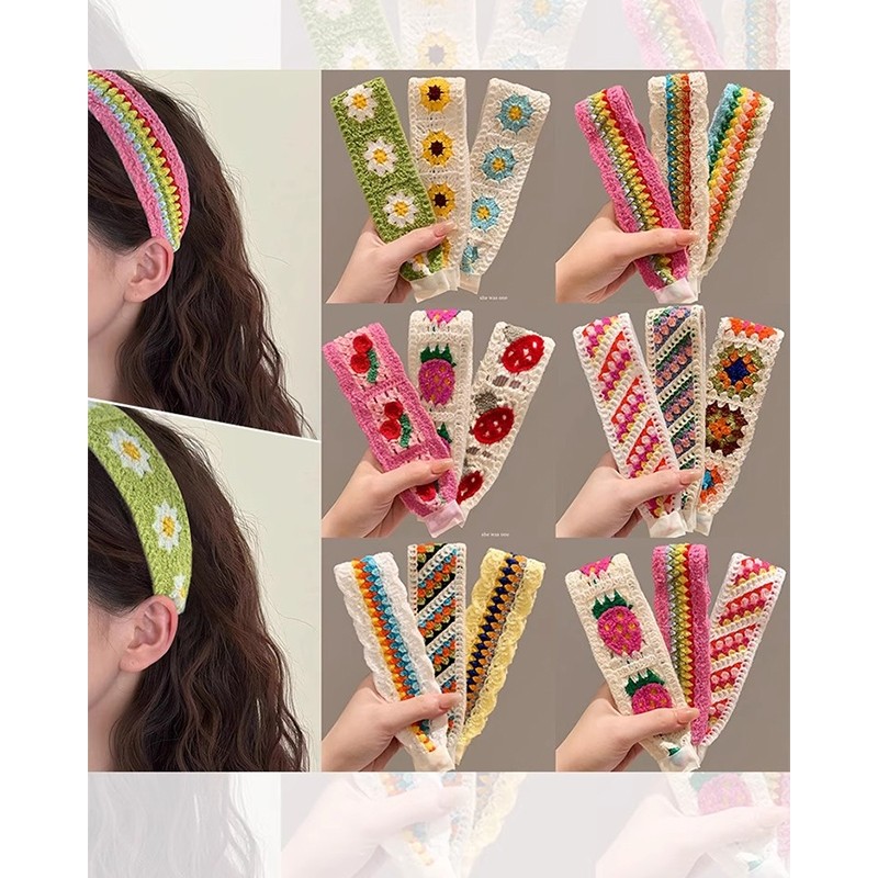 法式复古针织魔术贴成人头发贴刘海碎发整理神器发箍甜美少女发带