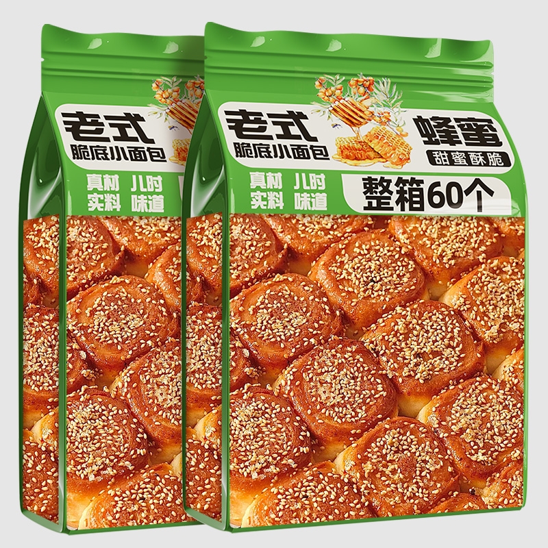 蜂蜜脆底小面包老式糕点儿时回忆早餐学生宿舍懒人充饥小零食整箱