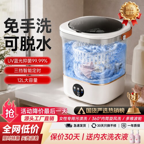 内衣内裤迷你洗衣机洗脱一体