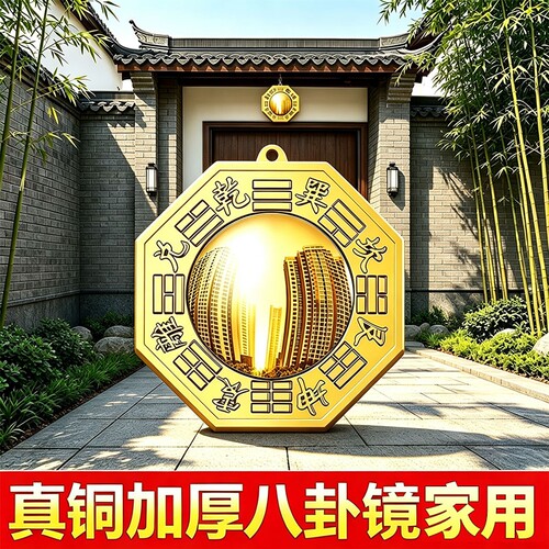 黄铜八卦镜凸镜门口室外挂放