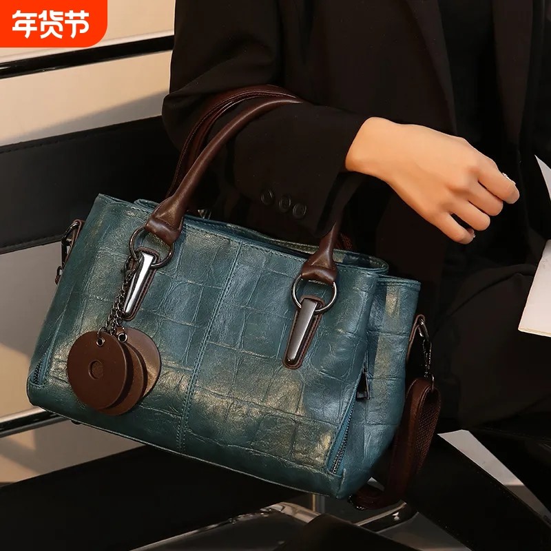 真皮手提包2026新款复古女士三层波士顿牛皮大容量单肩斜挎女包包,箱包皮具/热销女包/男包,通用款女包,淘宝优惠券,粉丝福利购,淘宝优惠卷