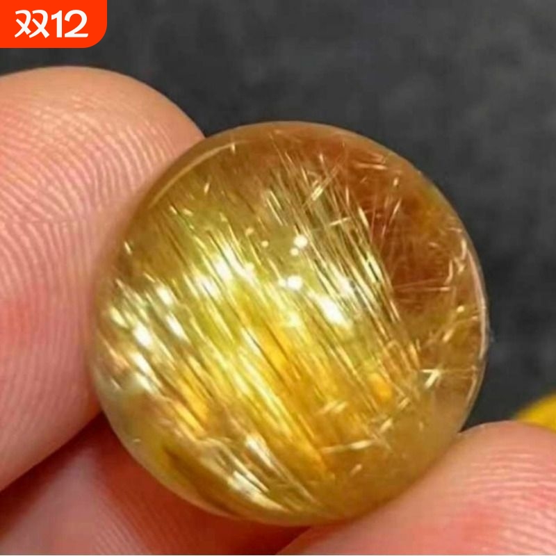 天然金发晶散珠收藏级手串配珠