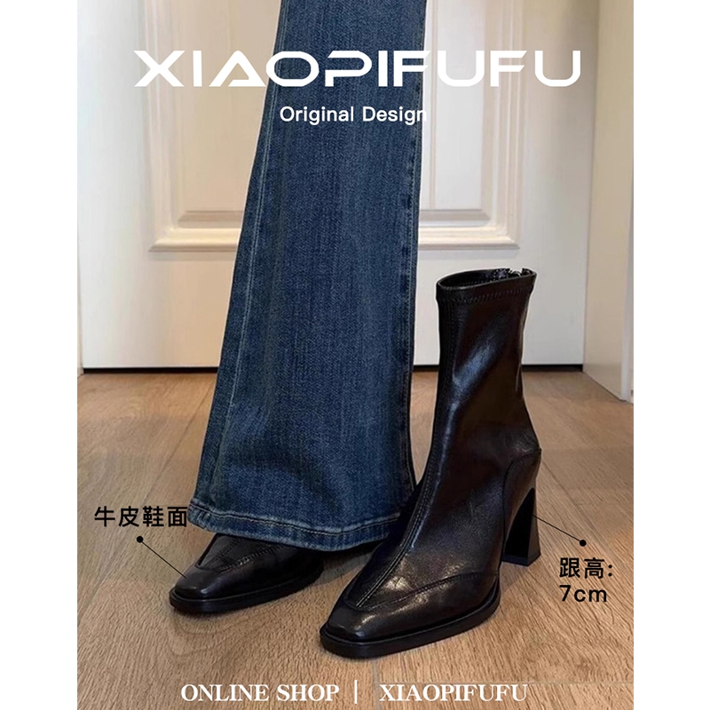 大薇家短筒高跟靴黑色|107人收藏