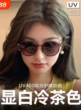 超轻茶色近视墨镜女款可配带度数UV400防晒防紫外线偏光太阳眼镜