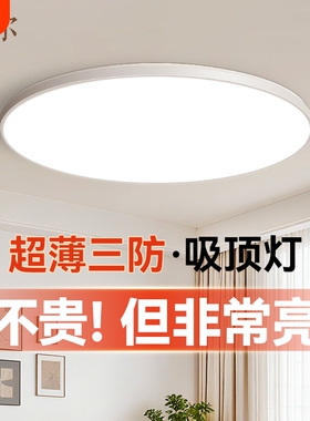 德尔防尘防潮防蚊虫三防吸顶灯阳台浴室厨房过道门厅走廊led灯
