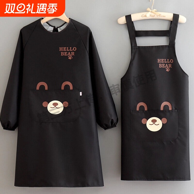 新款围裙厨房家用防油餐饮做饭专用可擦手罩衣工作服男女冬季