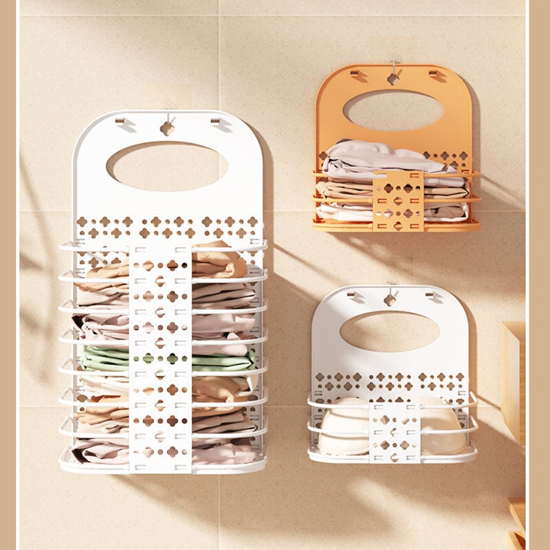 可折叠脏衣篮篓脏衣服收纳筐壁挂卫生间家用放收纳篮挂墙干净衣物