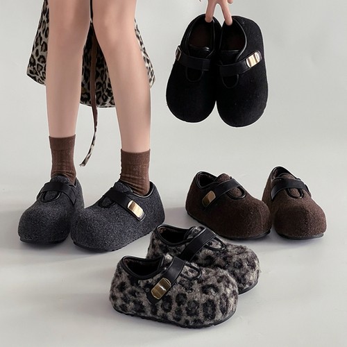 厚底内增高加绒勃肯鞋女2025秋冬新款玛丽珍雪地靴毛毛晚晚棉鞋子