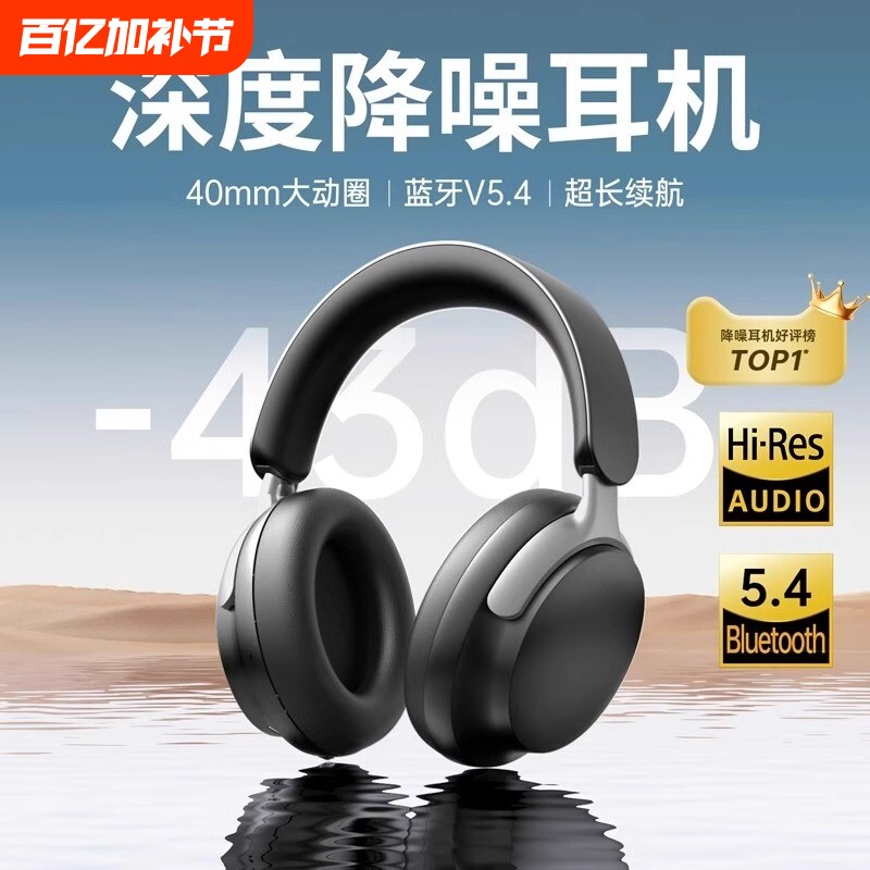 SONY索尼适用头戴式耳机蓝牙无线ANC主动降噪电脑游戏电竞2024款