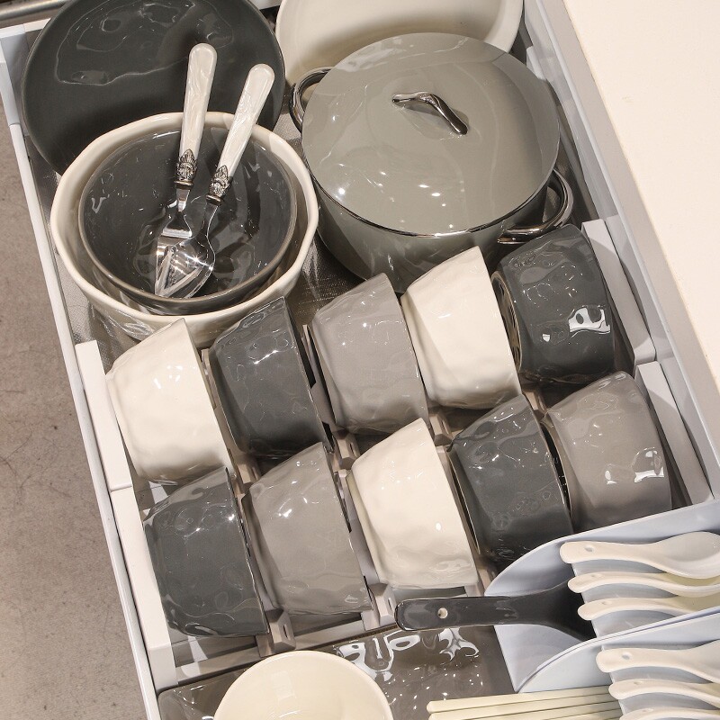 碗碟套装家用釉下陶瓷轻奢高级感颜值乔迁碗盘筷碗具2025新款餐具