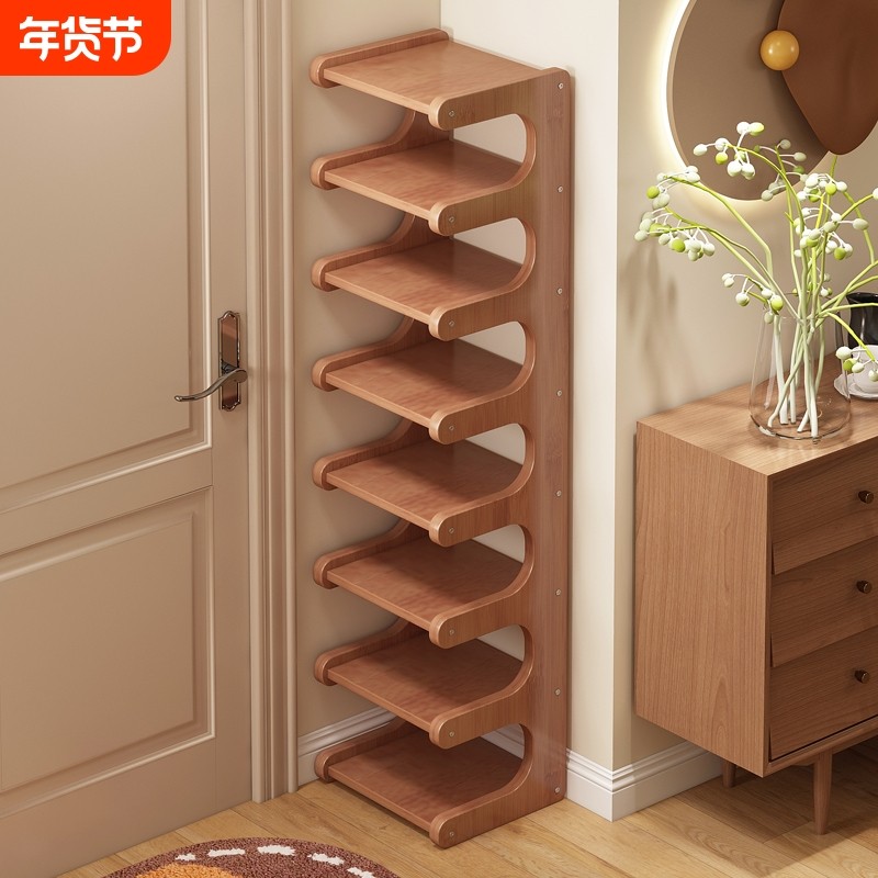 鞋架小窄门口家用入户多层简易架子收纳神器用鞋柜楠竹结实角落