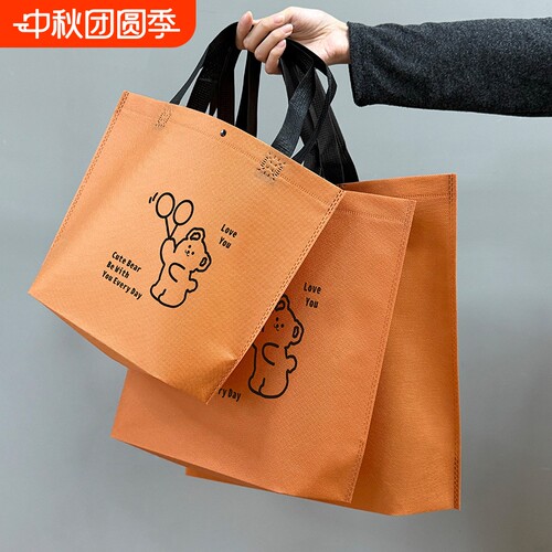 新款暗扣服装袋无纺布手提购物袋