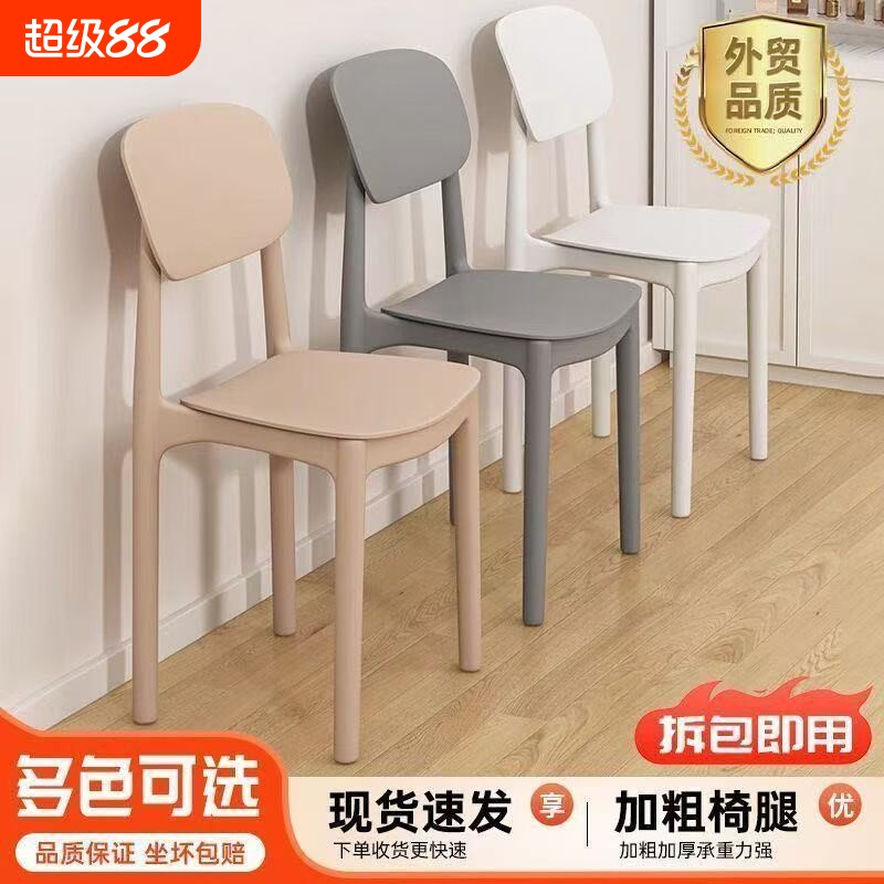 椅子凳子家用餐桌椅加厚现代塑料简约餐椅靠背久坐舒服靠背椅餐厅图片