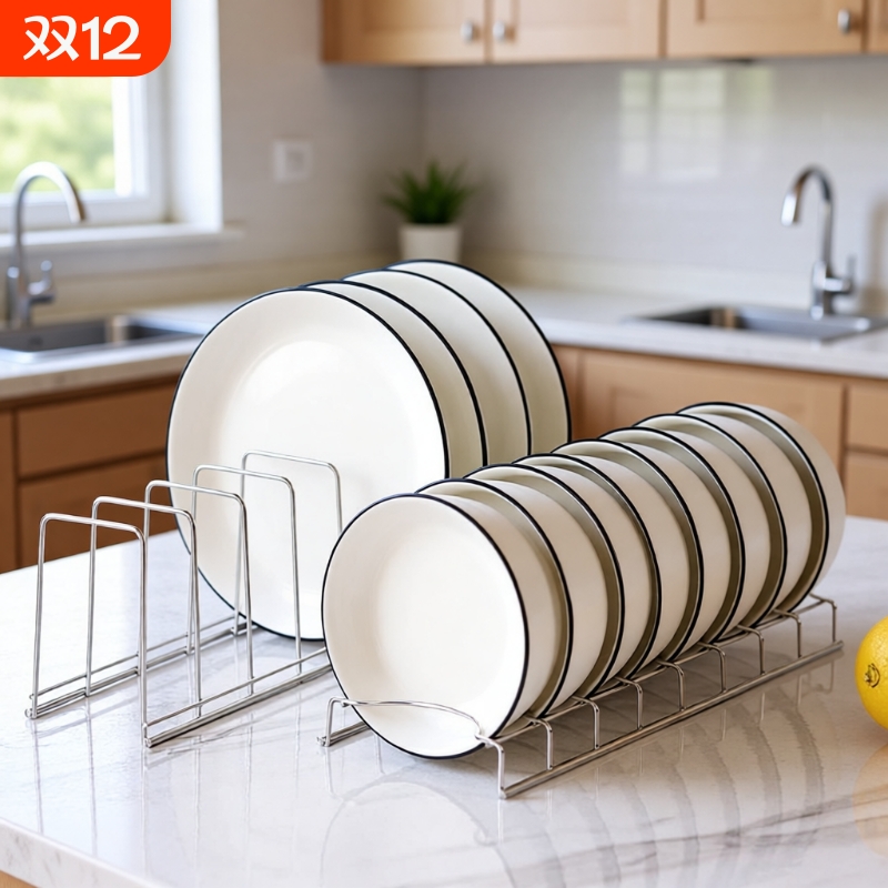 不锈钢碗架盘架新款碗碟架碗盘收纳放碗盘架置物架碗碟沥水置物架