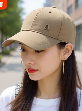 帽子鸭舌帽女士硬顶棒球帽大头围2026新款爆款黑色加宽遮阳粉色