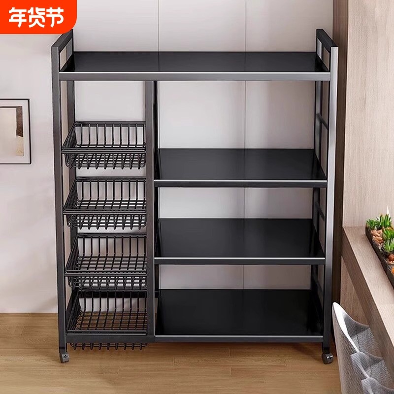 厨架储物架落地多层家用蔬菜收纳房多功能杂物架靠墙零食置物架子,住宅家具,搁板/置物架/家用陈列架,淘宝优惠券,粉丝福利购,淘宝优惠卷