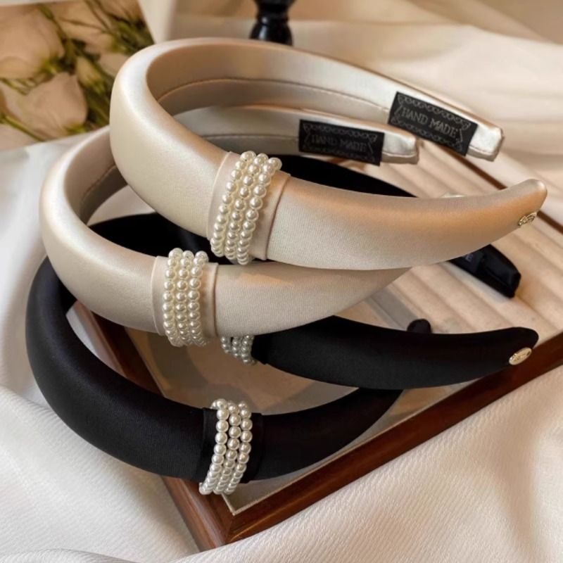 赵露思同款发箍简约珍珠高颅顶发卡洗脸敷面膜压发头箍女气质发饰