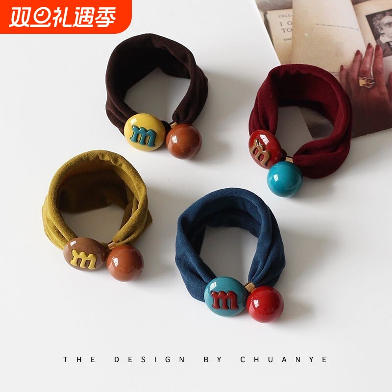 新款高颜值橡皮筋高级发圈简约可爱头绳不勒发绳无扎痕头饰发饰品