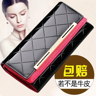 女士钱包长款 2025新款 真皮牛皮高端精致皮夹钱夹多卡位大容量拉链