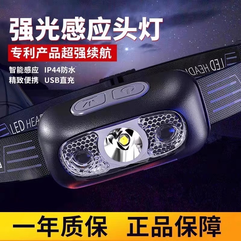 欧普夜钓鱼头灯2025强光充电超亮头戴式疝气超长续航手电筒矿灯轻