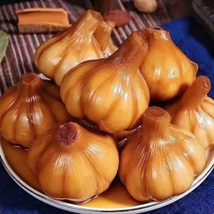 糖醋蒜頭下飯佐餐大蒜頭腌制蒜甜蒜紅糖蒜新鮮泡蒜醬菜泡菜小咸菜