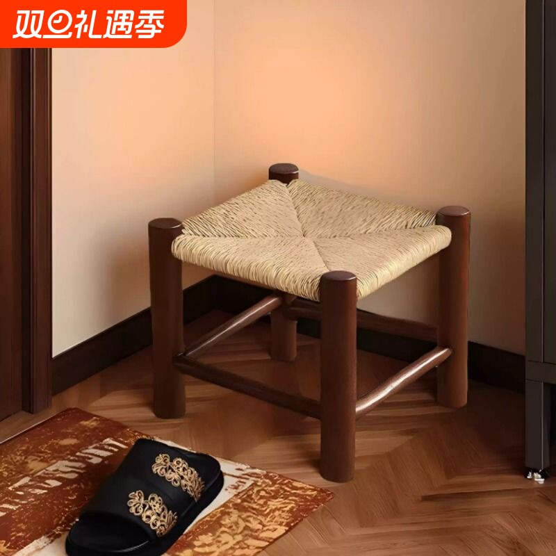 换鞋凳家用门口入户客厅玄关穿鞋凳实木小椅子凳子创意小板凳矮凳