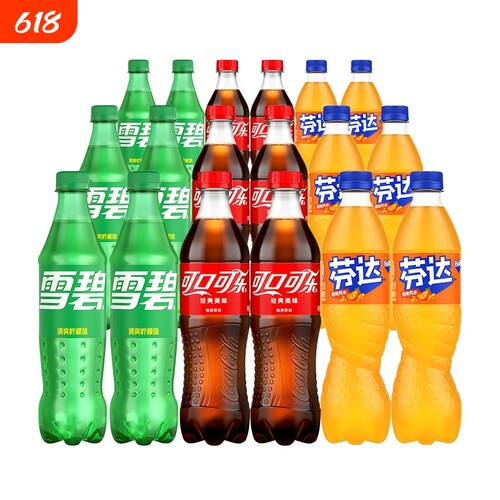可口可乐可乐雪碧芬达500ml碳酸饮料批发畅饮瓶装汽水经典柠檬