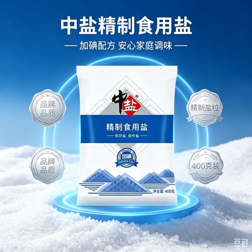 精选加碘未加碘精制食用盐家用健康炒菜调味腌制细盐井矿盐巴