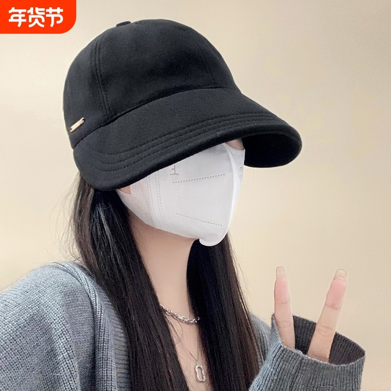 赵露思同款帽子女秋冬渔夫帽大头围大脸圆脸适合百搭显脸小鸭舌帽