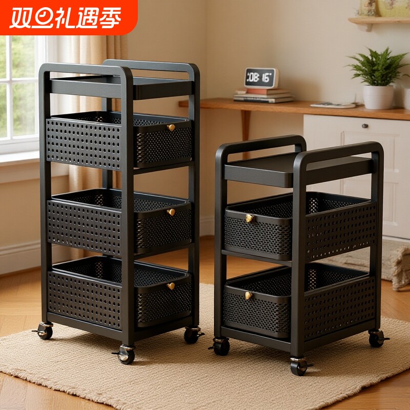 书包置物架可移动小推车收纳柜书桌下多层神器厨房书本玩具卧室