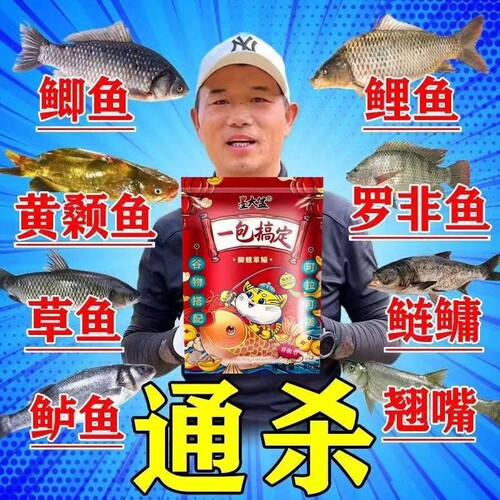 正版邓刚一包搞定钓鱼饵料钓鲫鱼鲤鱼草鱼鳊鱼青鱼野钓专用通杀饵