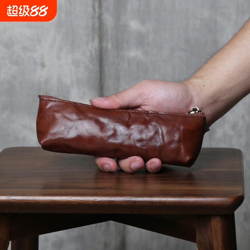 出口日本小牛皮零钱包钥匙包卡包耳机包杂物包做旧牛皮包钥匙包