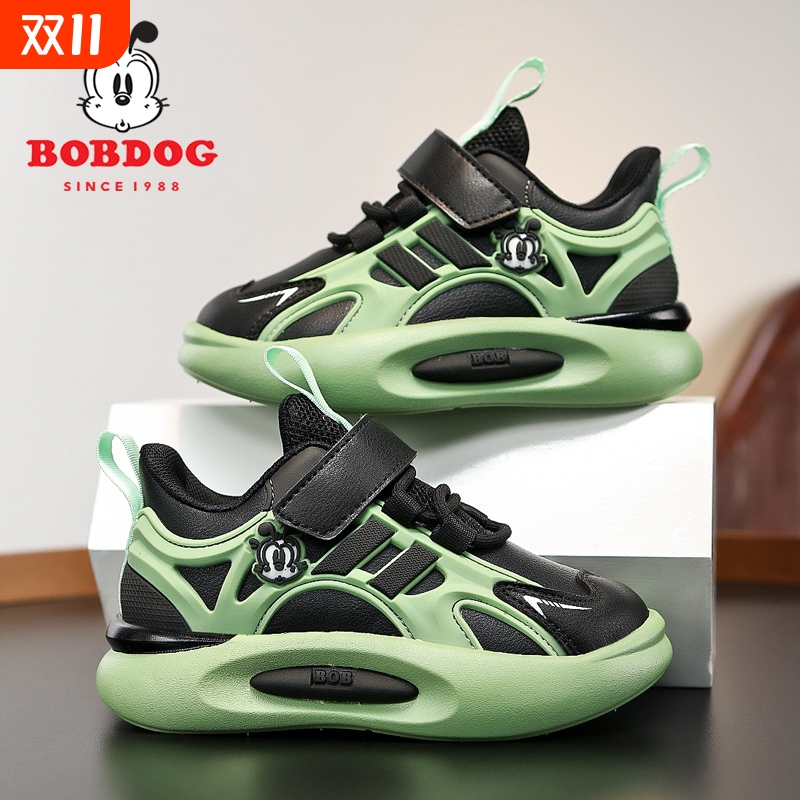 巴布豆男童鞋子防水皮面2025春秋