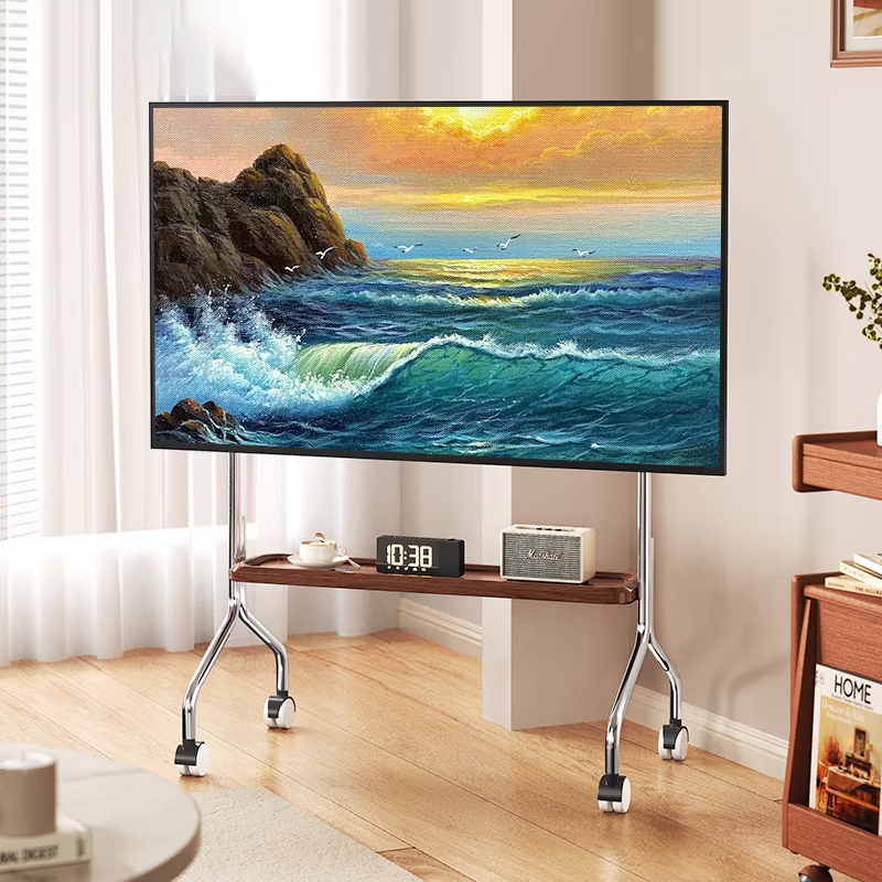 电视机移动落地支架立式带轮推车