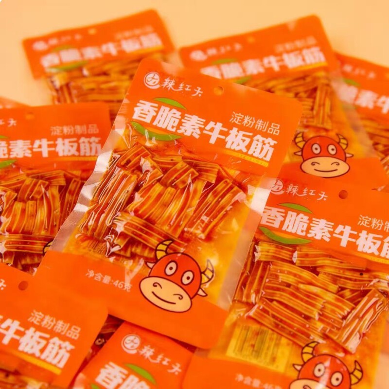 辣红天香脆素牛板筋网红爆款香辣麻辣凉皮粉皮零食小吃休闲辣条