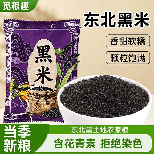 东北黑米500g装五谷杂粮