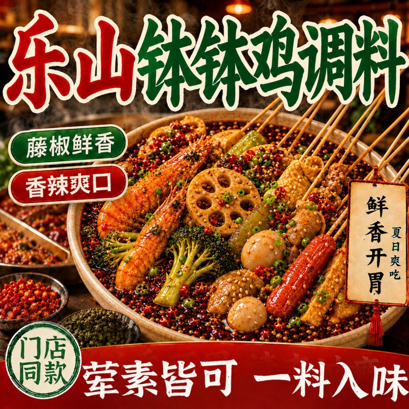 正宗四川乐山钵钵鸡调料商用配方冷串串盆火锅麻辣烫底料包香