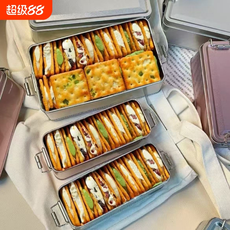 台湾风味！香葱牛轧糖夹心饼干原味/抹茶味牛扎网红小吃休闲零食
