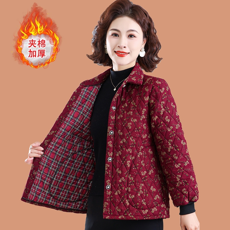 中老年妈妈秋冬棉服奶奶上衣保暖