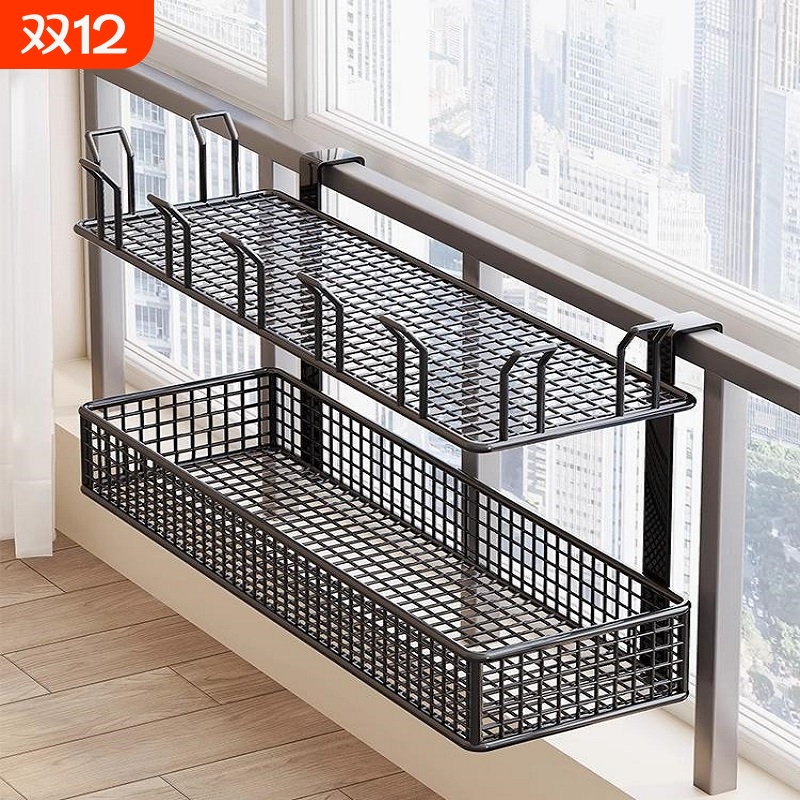 日本阳台悬挂鞋架护栏杆晒鞋神器窗台室外晾衣架多功能袜子晾晒架