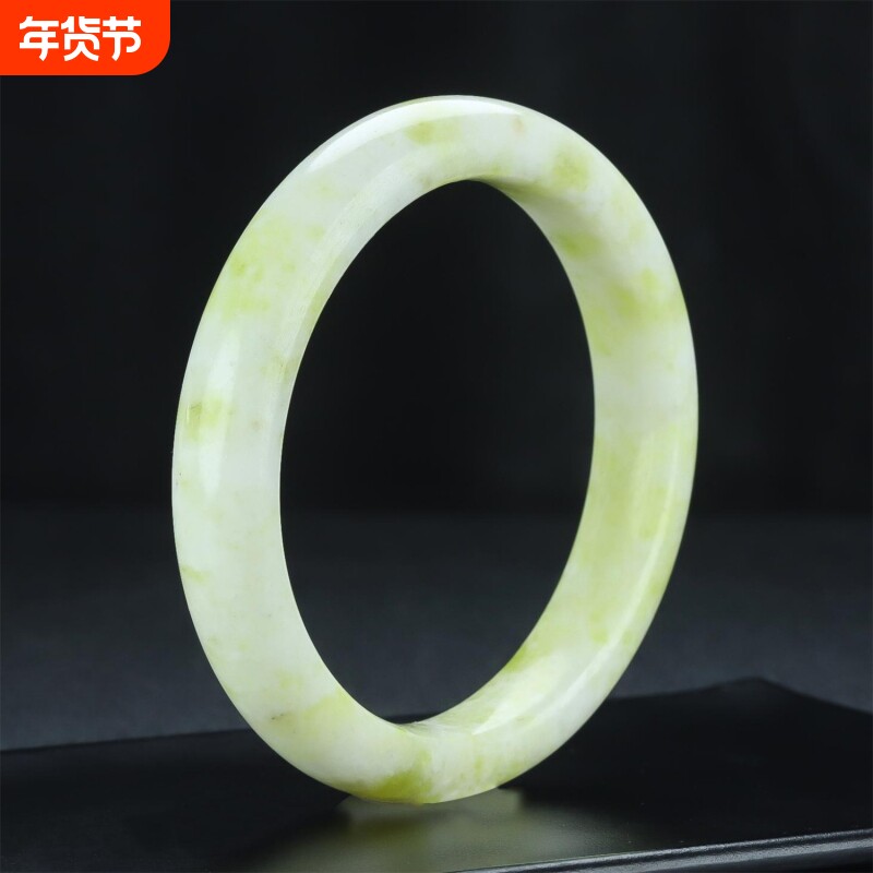 天然正品陕西西安蓝田玉手镯时尚女款兵马俑同款活玉美人镯带证书