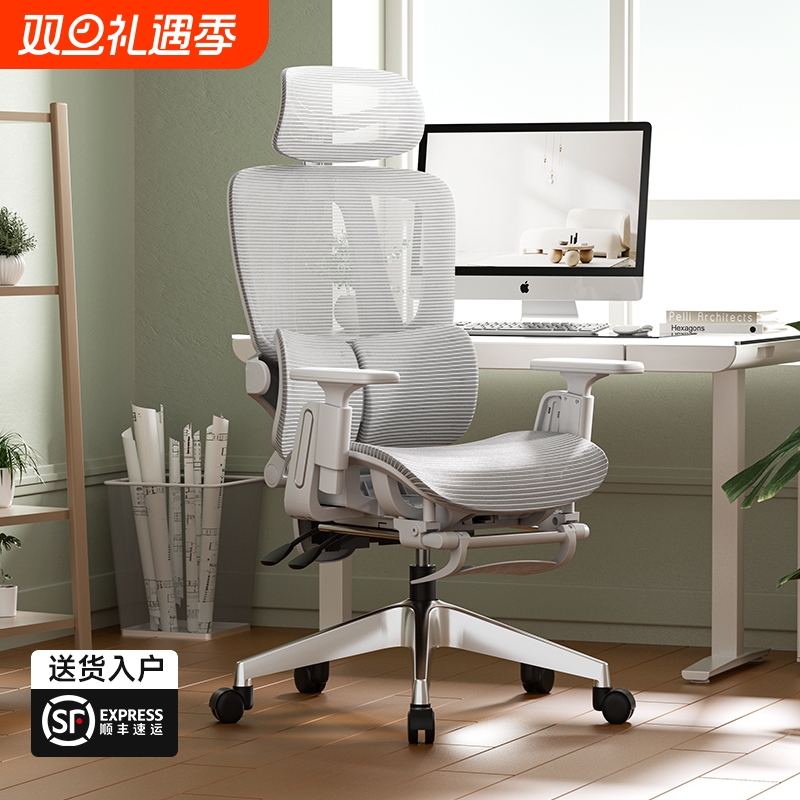 人体工学椅子护腰电脑椅家用舒适久坐电竞办公室座椅镂空升降扶手