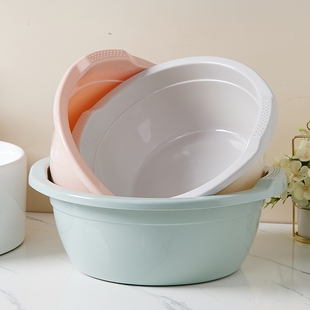加厚加深洗脸盆家用塑料盆学生宿舍洗漱洗脚洗衣盆婴儿洗衣盆洗菜