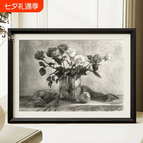 简约素描A3A4装画框海报拼图相框