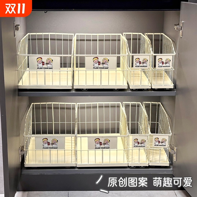 橱柜严丝合缝收纳术!滑轨收纳筐