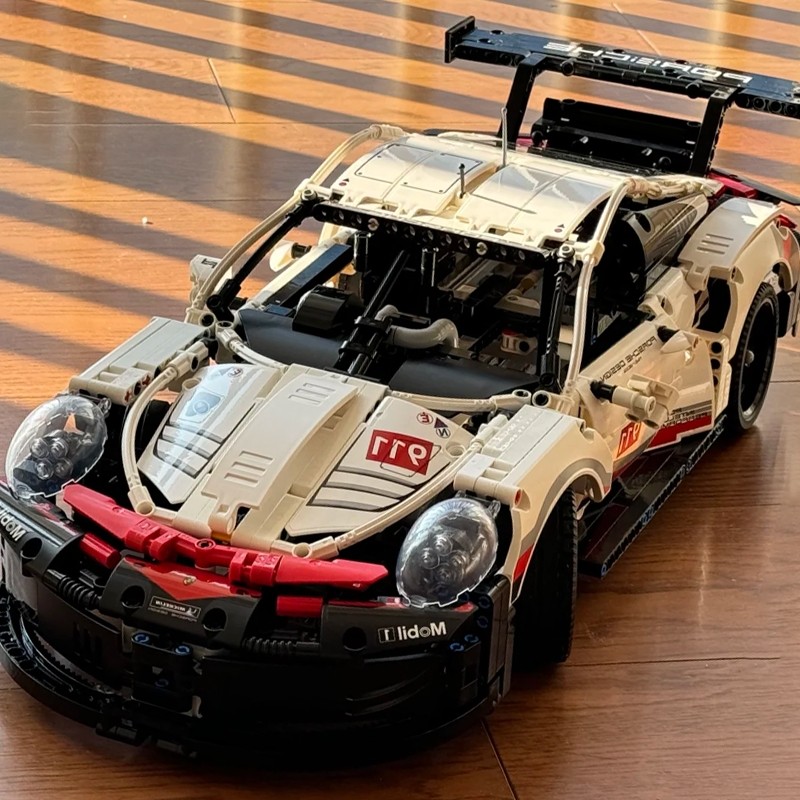 保时捷911兼容乐高积木跑车机械组遥控汽车模型高难度拼装玩具男