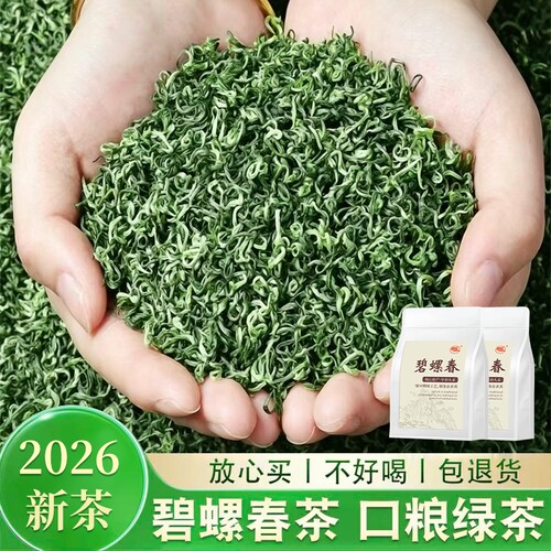 2026新茶碧螺春官方旗舰店正品炒青绿茶嫩芽散茶250g茶叶长辈散装