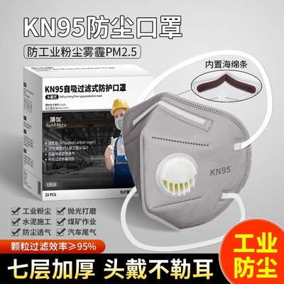 7层加厚头戴式防尘口罩