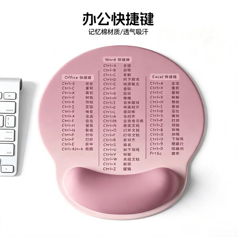 高级渐变快捷键护腕鼠标垫女生图片
