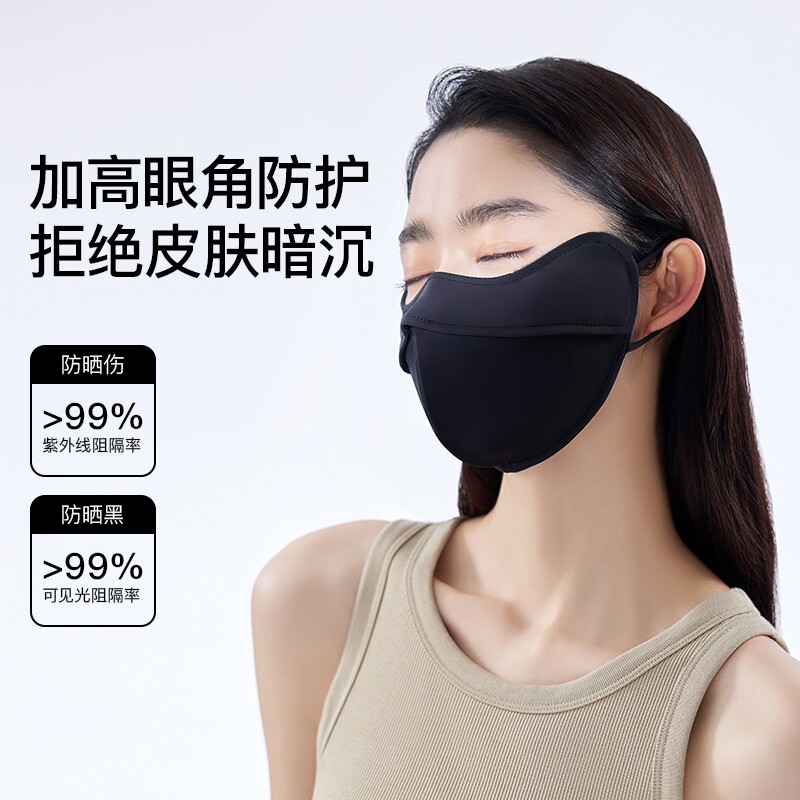 冰丝口罩夏季女款3D立体防紫外线护眼角高颜值2026新款防晒面罩